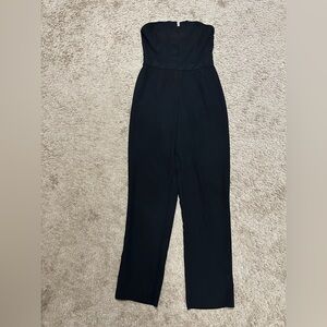 Charlotte Russe Elegant Black Strapless Jumpsuit F-28